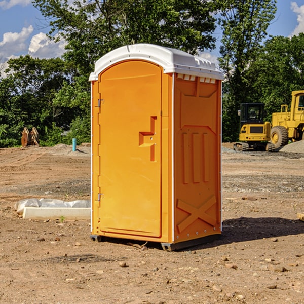 do you offer hand sanitizer dispensers inside the portable restrooms in Hedrick